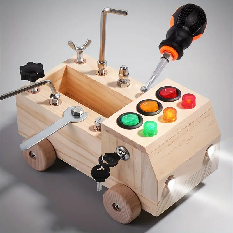 Montessori-Aktivitätsbrett – Motorikspielzeug aus Holz zur Förderung der Feinmotorik und kognitiven Fähigkeiten (für 3–12 Jahre)