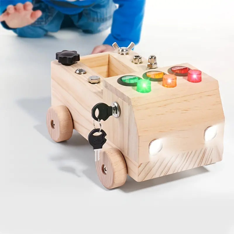 Montessori-Aktivitätsbrett – Motorikspielzeug aus Holz zur Förderung der Feinmotorik und kognitiven Fähigkeiten (für 3–12 Jahre)