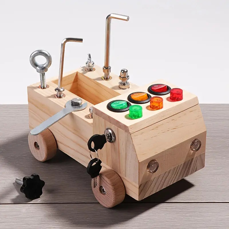 Montessori-Aktivitätsbrett – Motorikspielzeug aus Holz zur Förderung der Feinmotorik und kognitiven Fähigkeiten (für 3–12 Jahre)