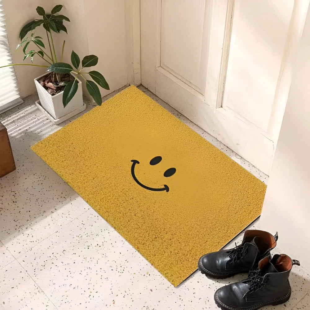 Smiley-Fussmatte - Rutschfester Eingangsteppich - Verspielter Innen-/Aussenteppich