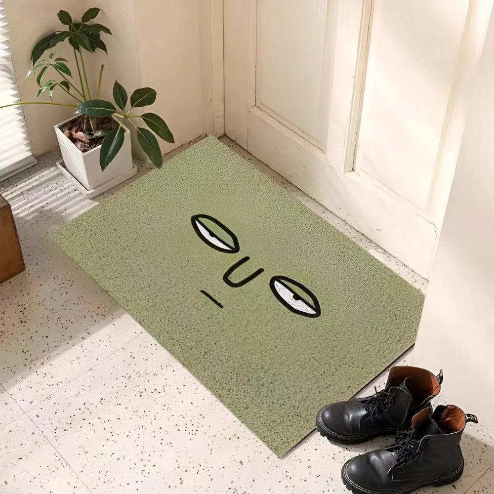 Smiley-Fussmatte - Rutschfester Eingangsteppich - Verspielter Innen-/Aussenteppich