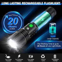 Helle, wiederaufladbare LED-Taschenlampe mit Zoomfunktion
