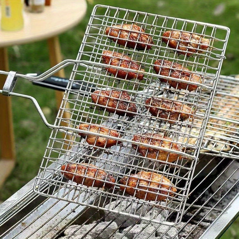 Grillkorb mit grosser Kapazität für das gleichmässige Grillen von Fisch und Gemüse