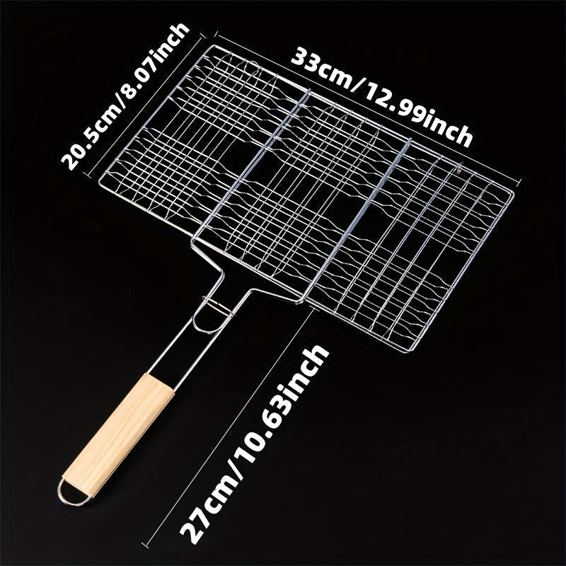 Grillkorb mit grosser Kapazität für das gleichmässige Grillen von Fisch und Gemüse