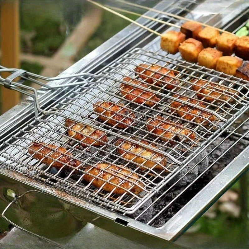 Grillkorb mit grosser Kapazität für das gleichmässige Grillen von Fisch und Gemüse