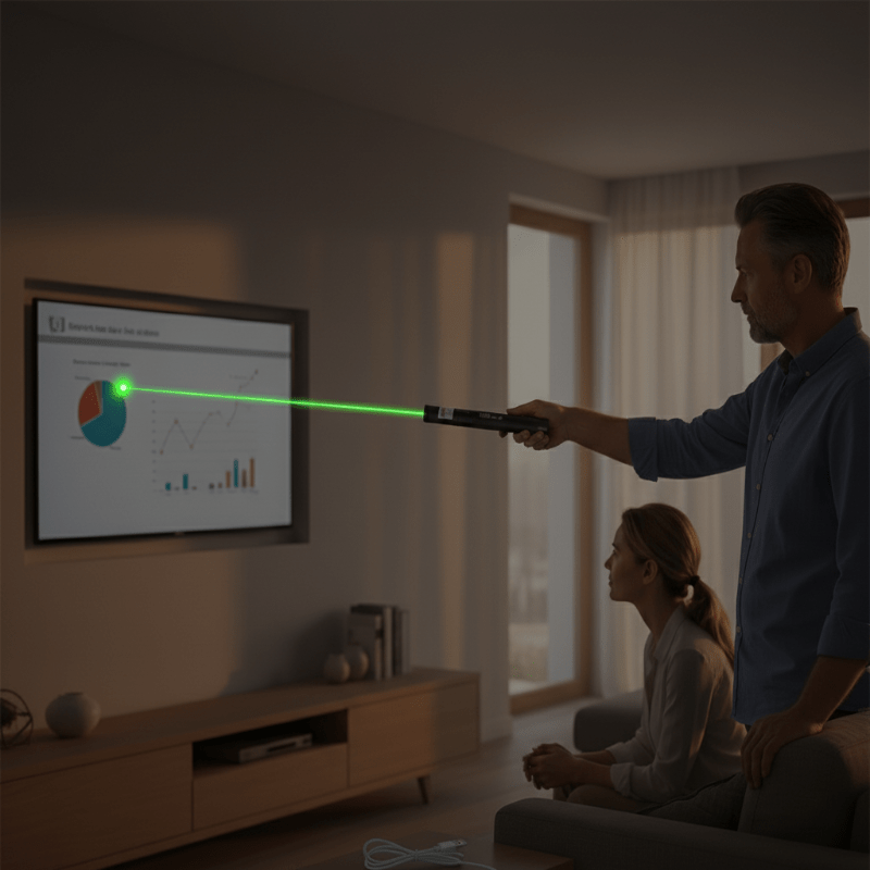 Leistungsstarker Laserpointer mit einstellbarem Fokus
