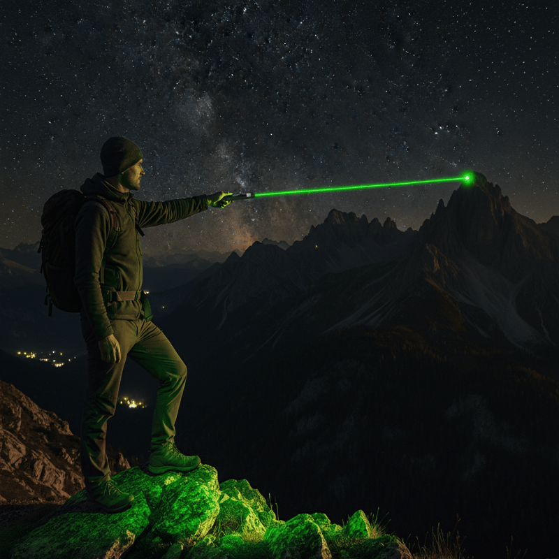 Leistungsstarker Laserpointer mit einstellbarem Fokus