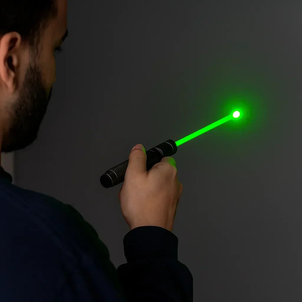 Leistungsstarke Laserpointer-Taschenlampe mit hoher Reichweite