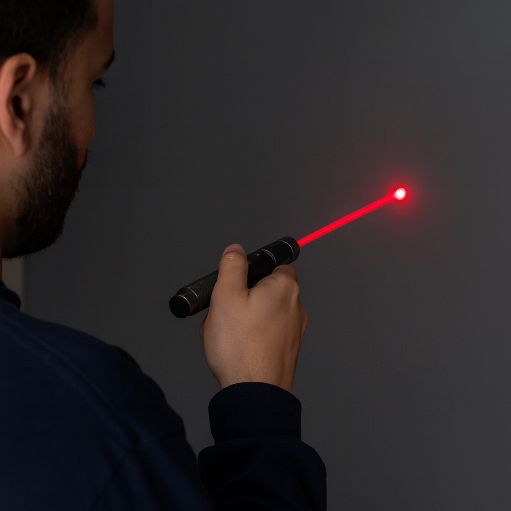 Leistungsstarke Laserpointer-Taschenlampe mit hoher Reichweite