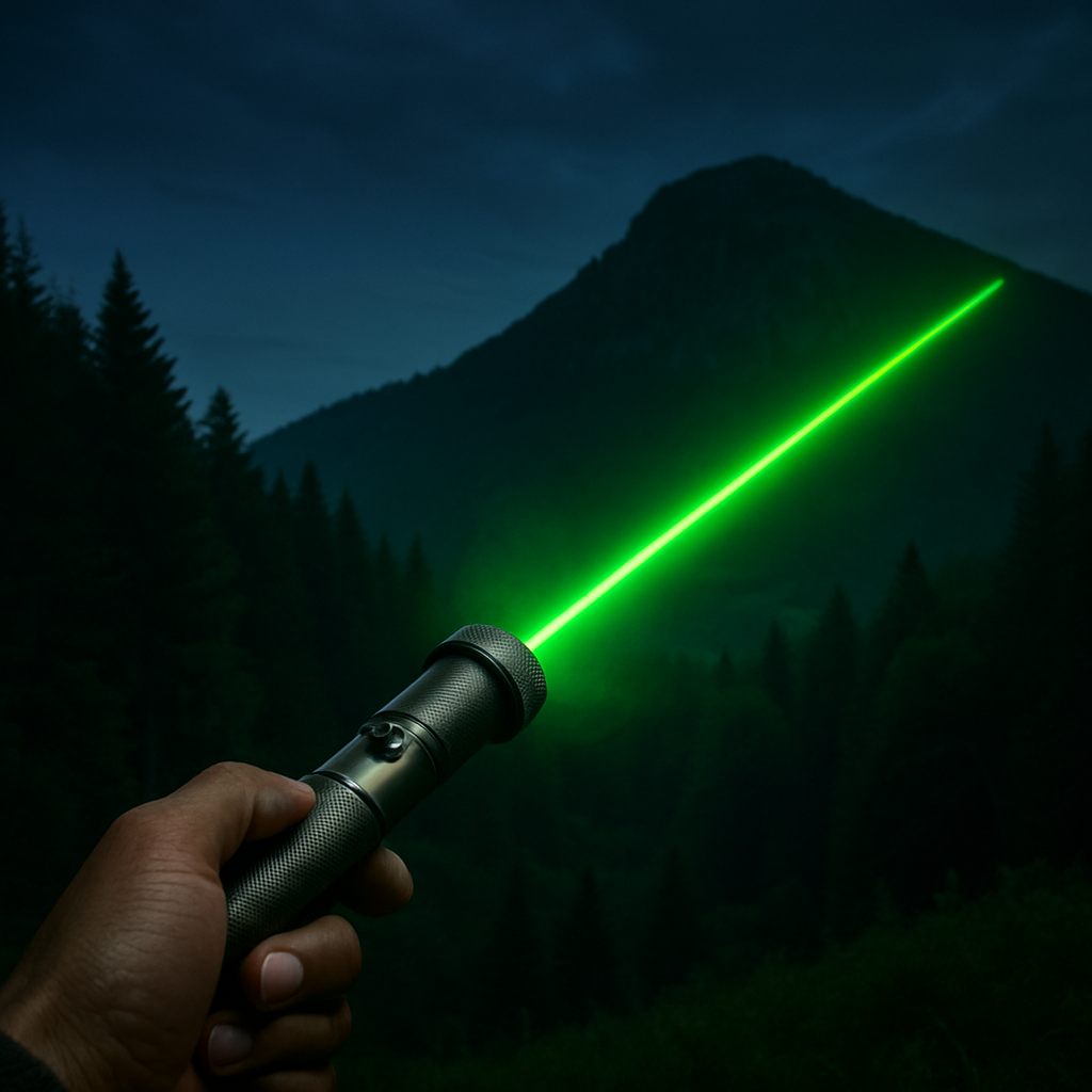 Leistungsstarke Laserpointer-Taschenlampe mit hoher Reichweite