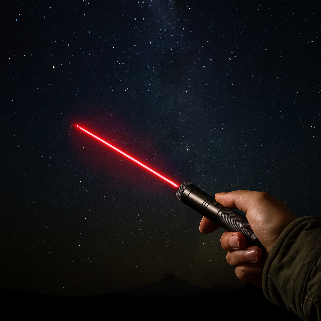 Leistungsstarke Laserpointer-Taschenlampe mit hoher Reichweite