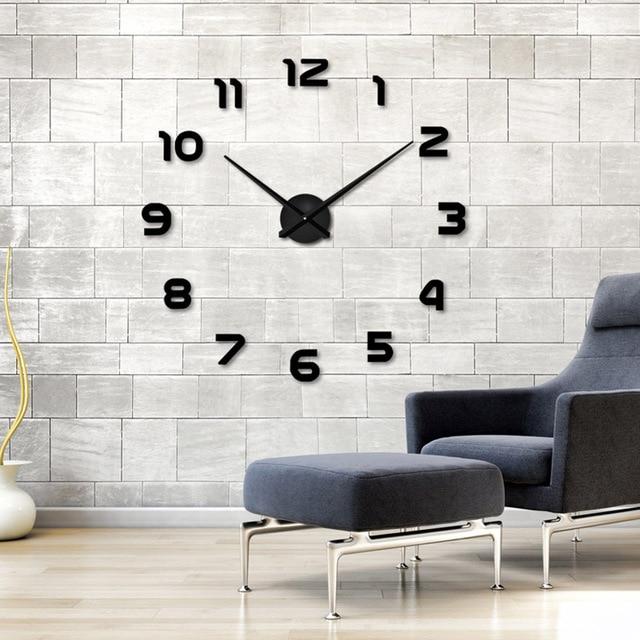 Grosse 3D-Acryl-Wanduhr fürs Wohnzimmer