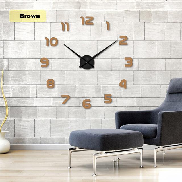 Grosse 3D-Acryl-Wanduhr fürs Wohnzimmer