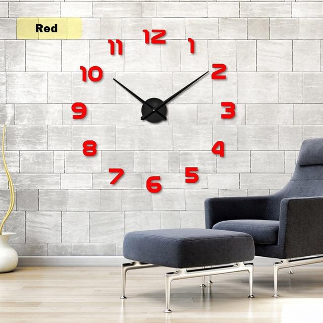 Grosse 3D-Acryl-Wanduhr fürs Wohnzimmer