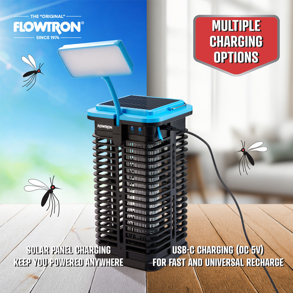 Solar-Insektenvernichter-Lampe, 50 m² Reichweite