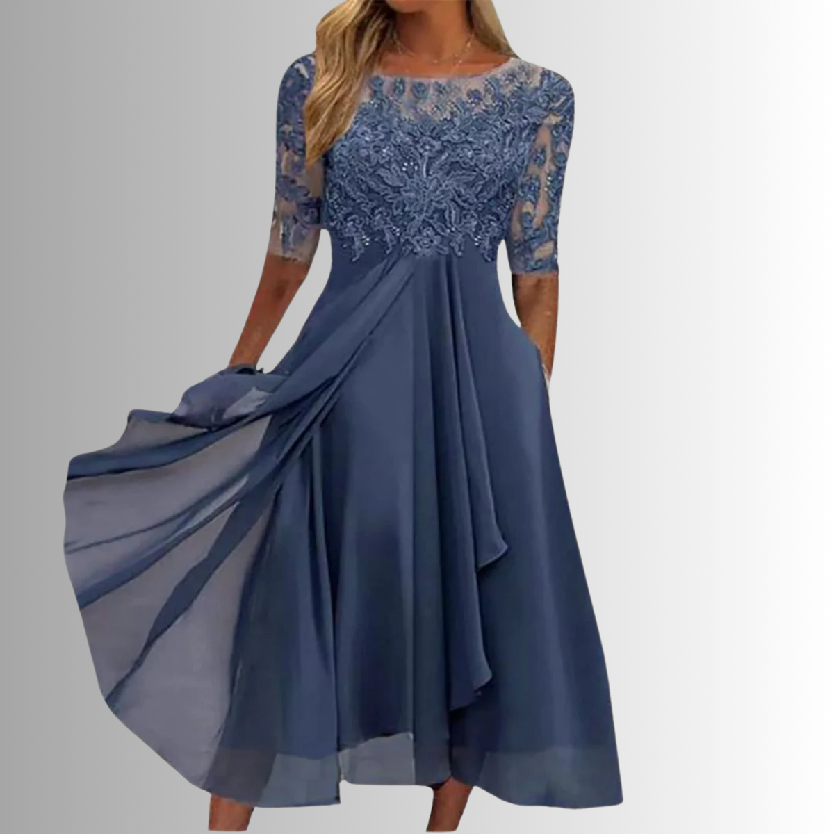 Damen Midikleid in A-Linie