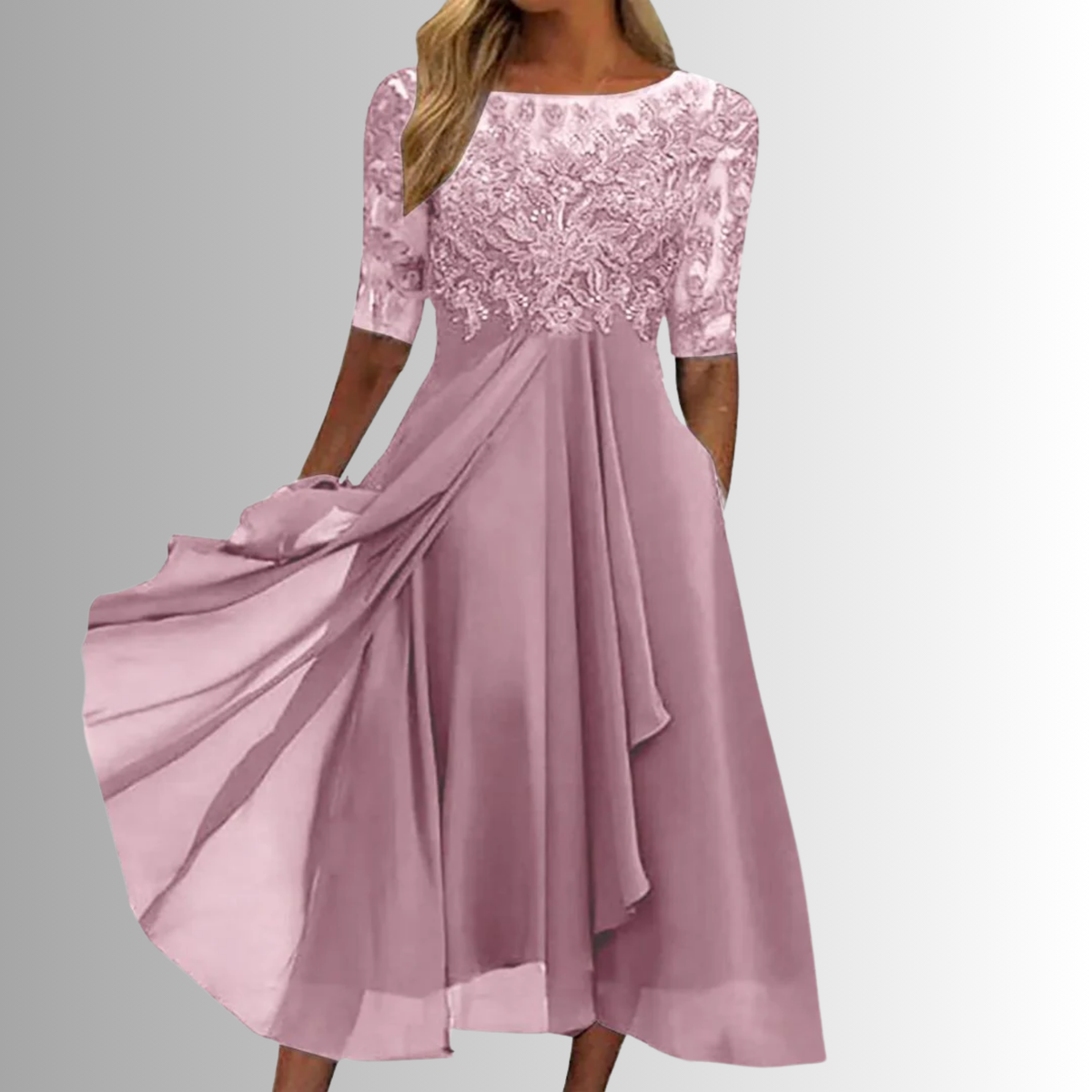 Damen Midikleid in A-Linie