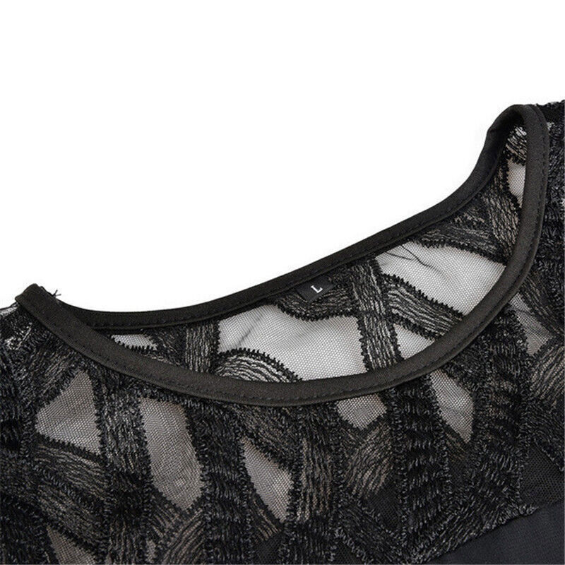 Damen Midikleid in A-Linie mit 3/4-Ärmeln