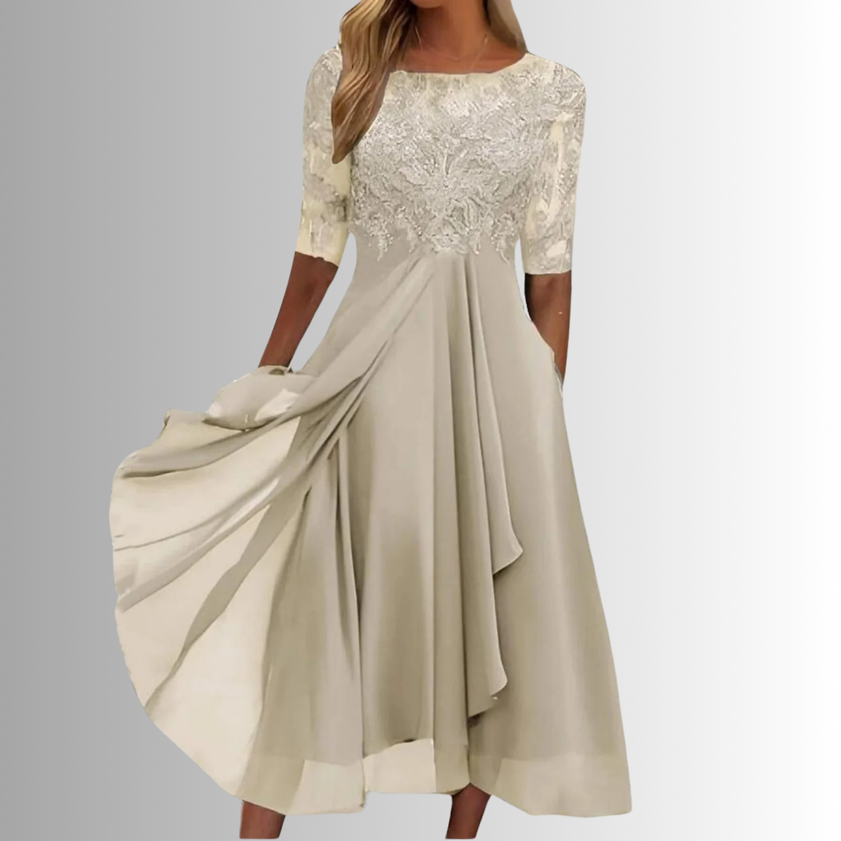 Damen Midikleid in A-Linie