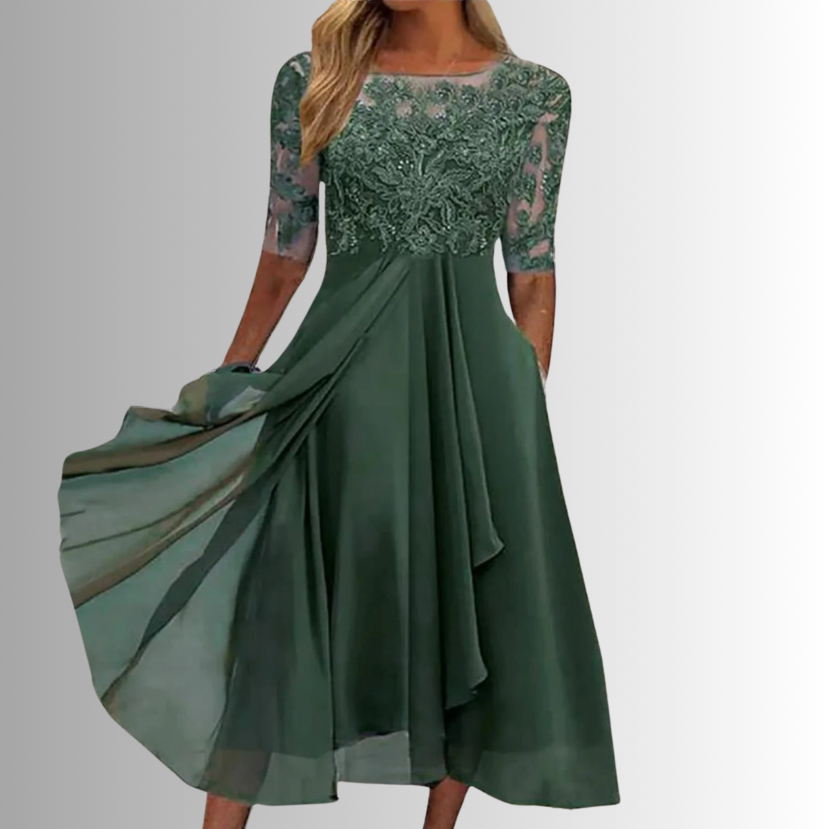 Damen Midikleid in A-Linie