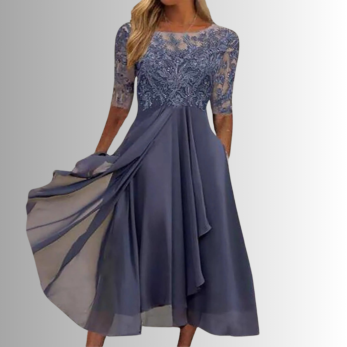 Damen Midikleid in A-Linie