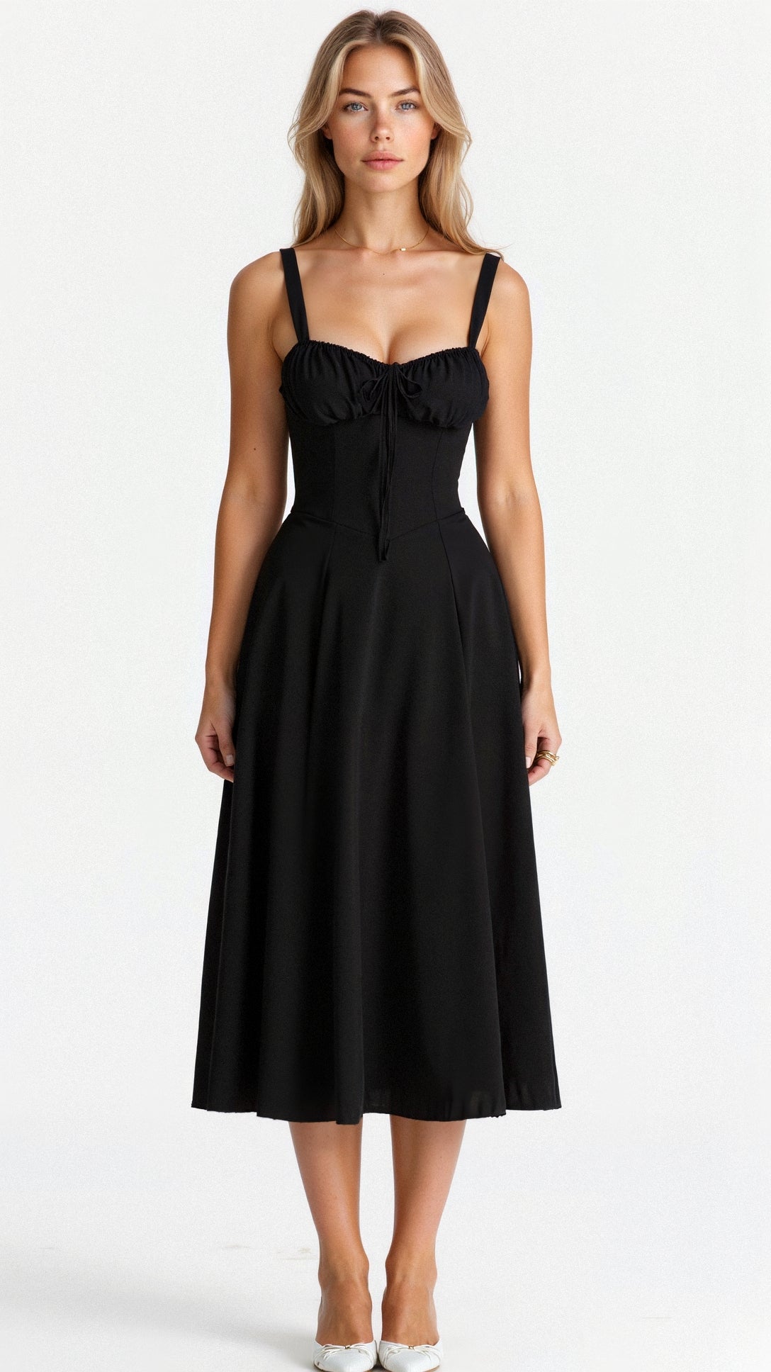 Damen A-Linien-Kleid mit Spaghettiträgern