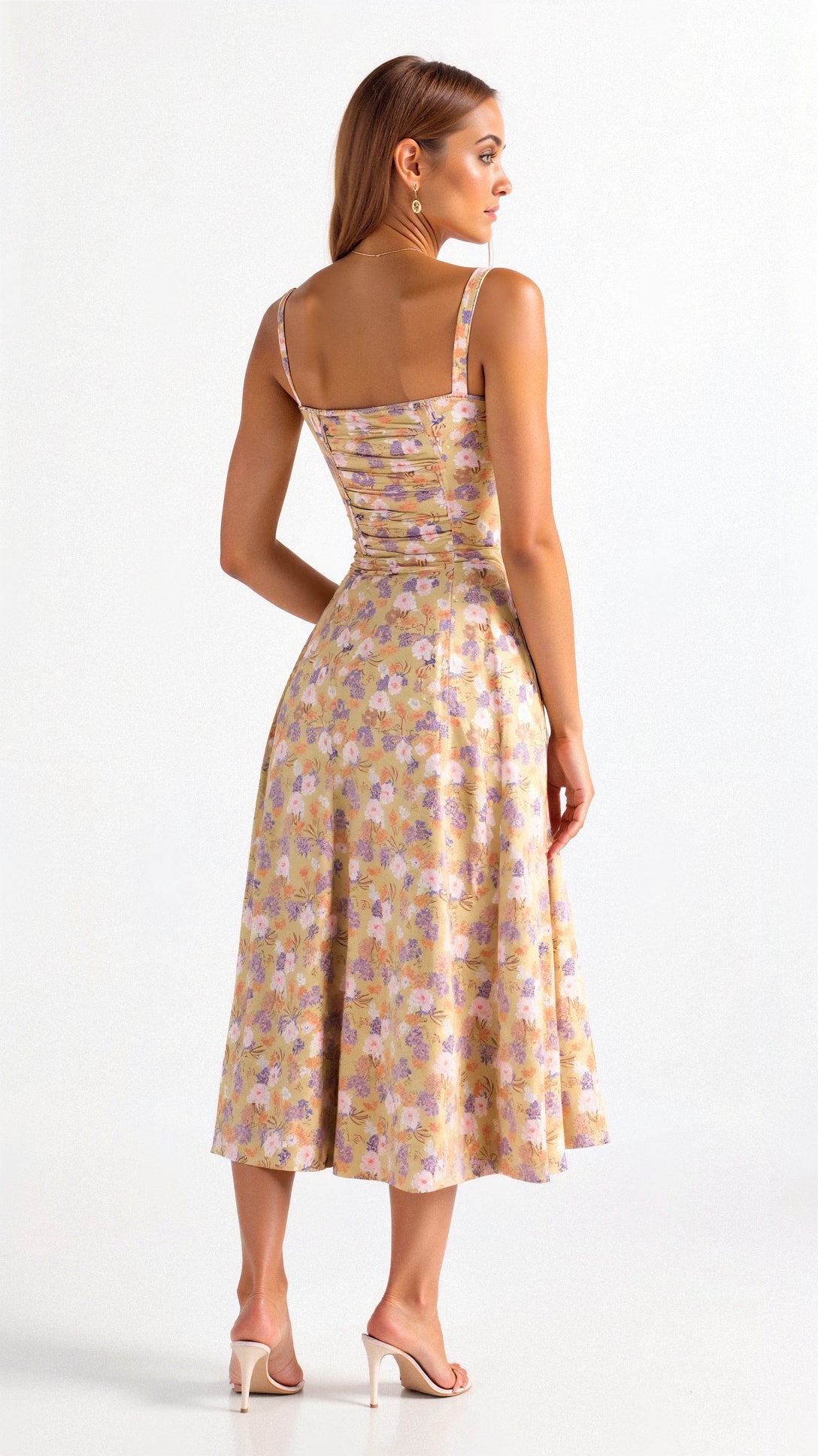 Damen A-Linien-Kleid mit Spaghettiträgern