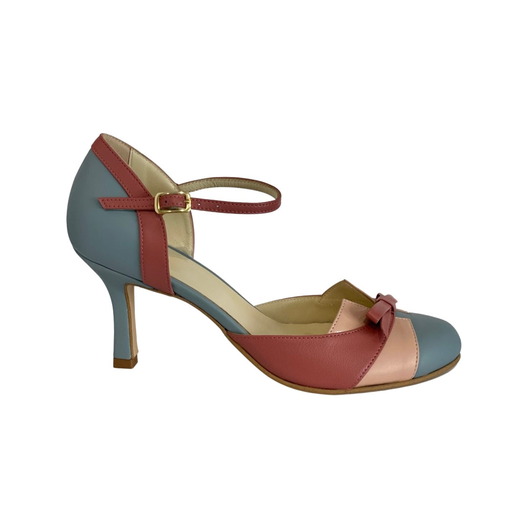 Damen Pumps mit niedrigem Absatz und Knöchelriemchen