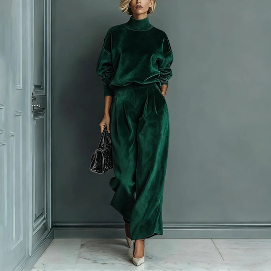 Damen-Samt-Loungewear-Set