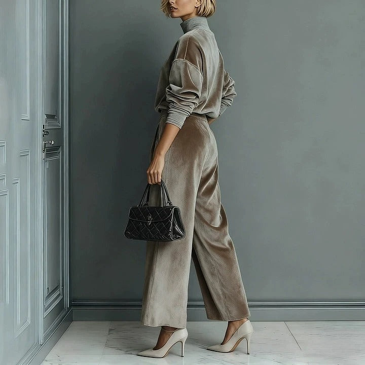 Damen-Samt-Loungewear-Set