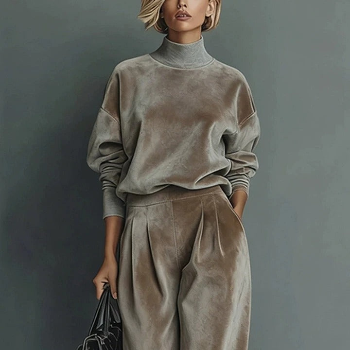 Damen-Samt-Loungewear-Set