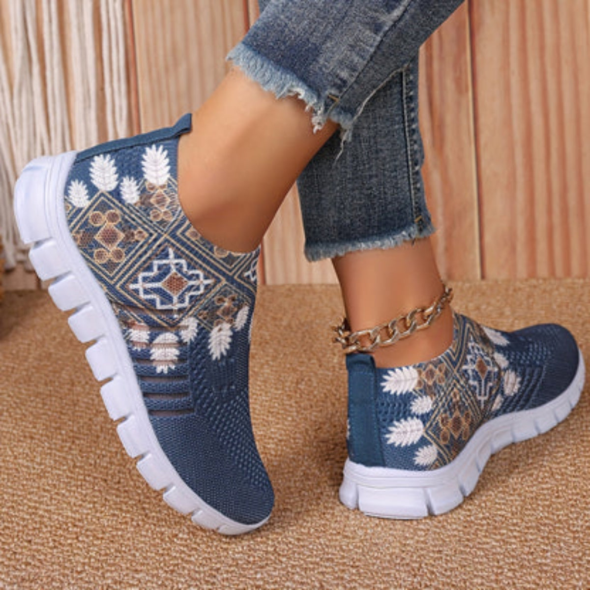 Damen Schlupf-Sneakers mit atmungsaktiver Sohle