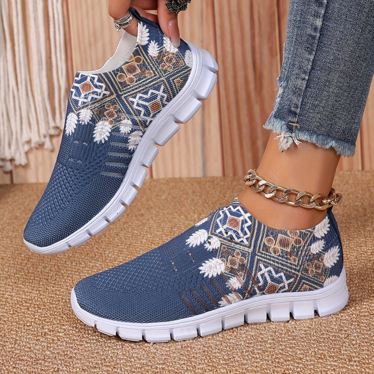 Damen Schlupf-Sneakers mit atmungsaktiver Sohle