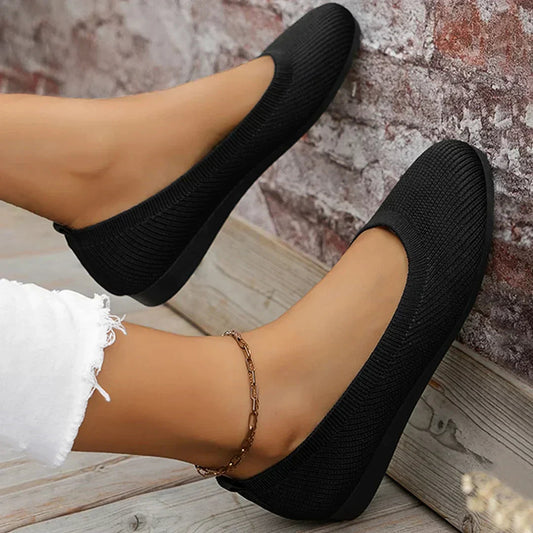 Damen Schlupf-Ballerinas aus Strick