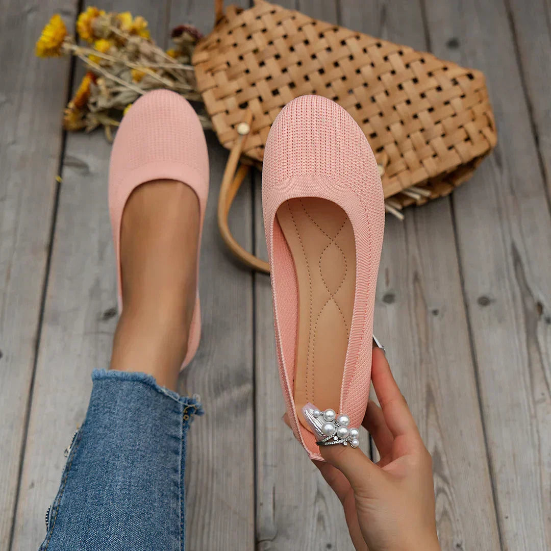 Damen Schlupf-Ballerinas aus Strick