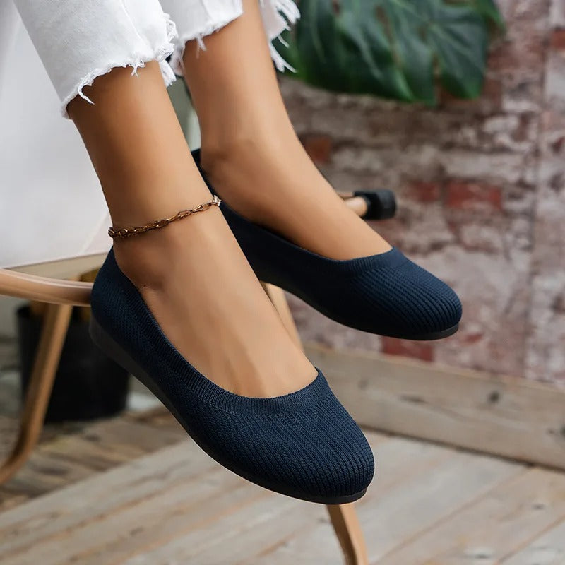 Damen Schlupf-Ballerinas aus Strick