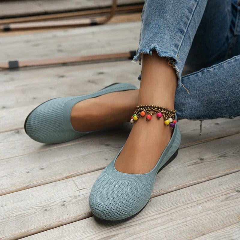Damen Schlupf-Ballerinas aus Strick