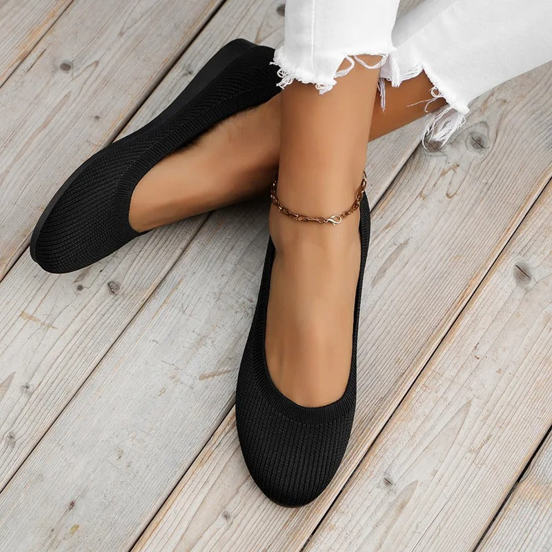 Damen Schlupf-Ballerinas aus Strick