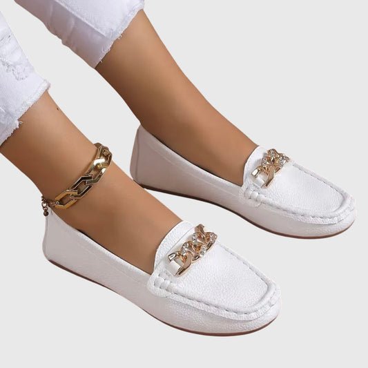 Damen Schlupf-Loafer mit Kettendetail