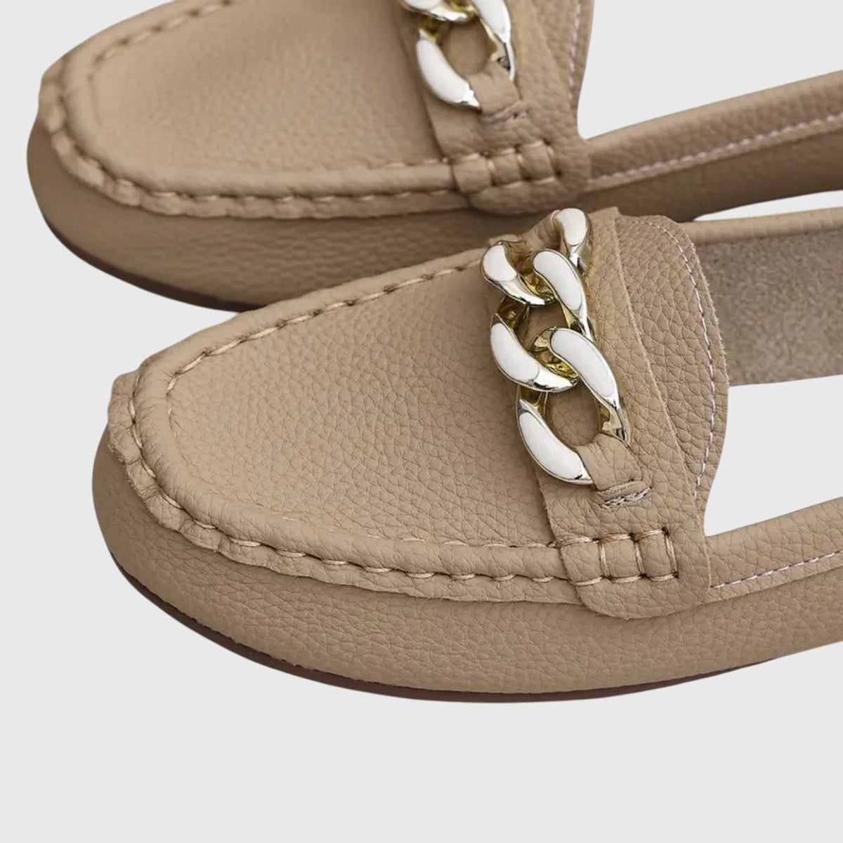 Damen Schlupf-Loafer mit Kettendetail