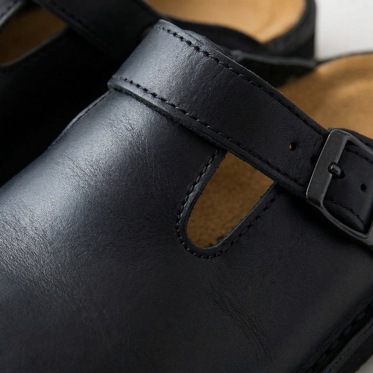 Damen-Slip-on-Premium-Lederclogs mit gepolsterter Sohle