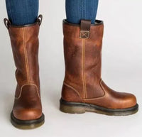Damen Schlupfwinterstiefel mit warmem Futter und strapazierfähiger Sohle
