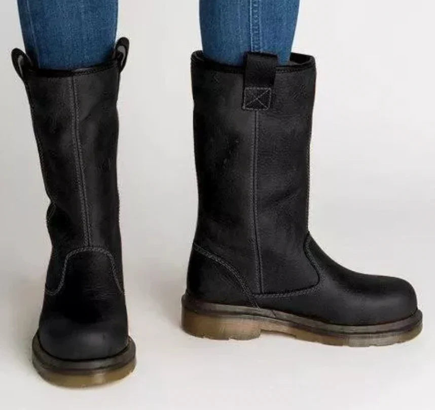 Damen Schlupfwinterstiefel mit warmem Futter und strapazierfähiger Sohle