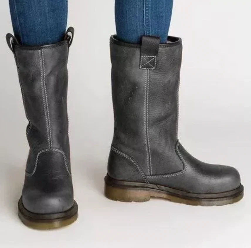 Damen Schlupfwinterstiefel mit warmem Futter und strapazierfähiger Sohle