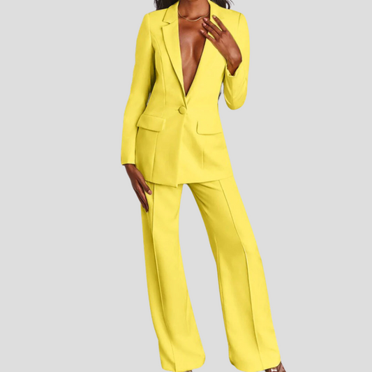 Damen Blazer und Hosen Set