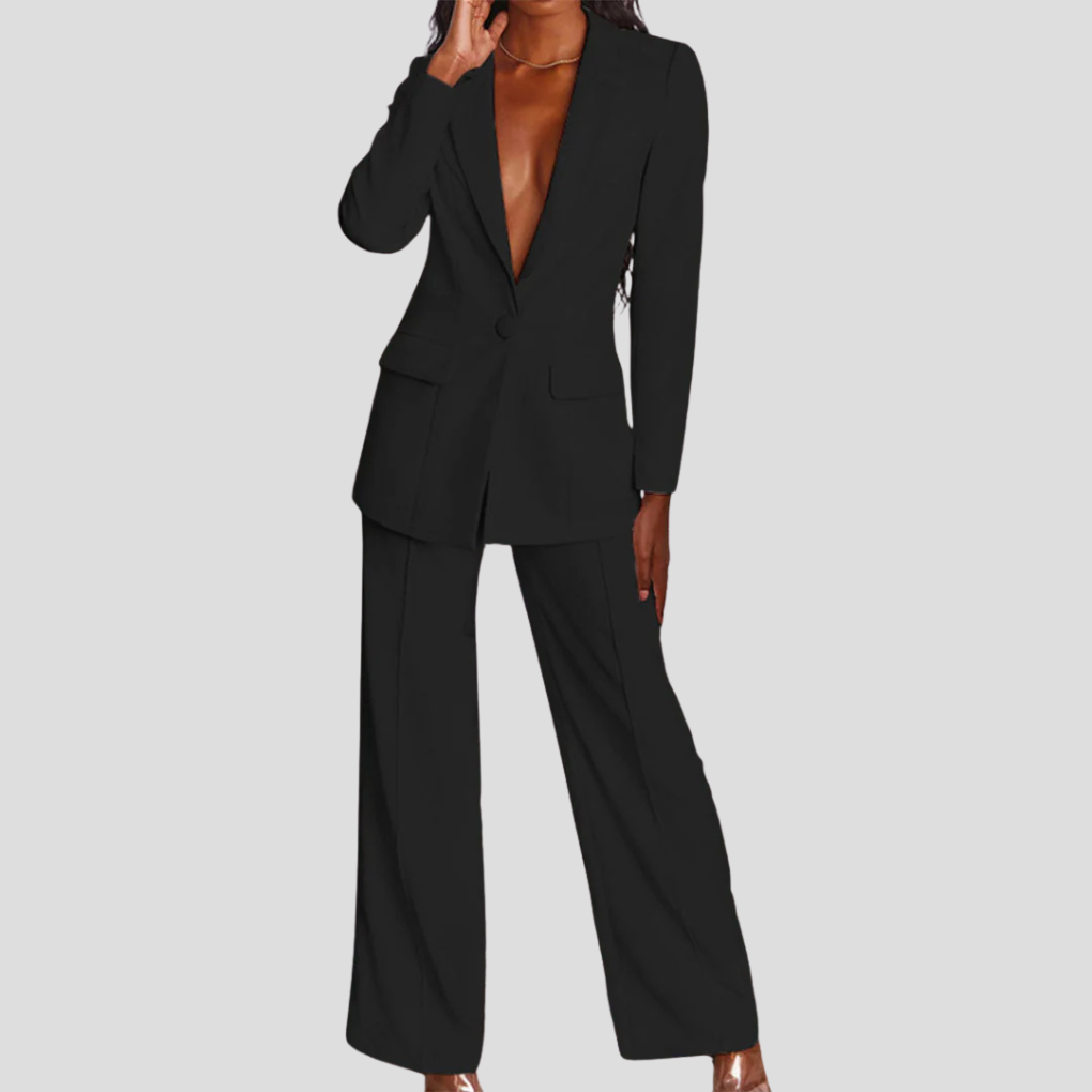 Damen Blazer und Hosen Set