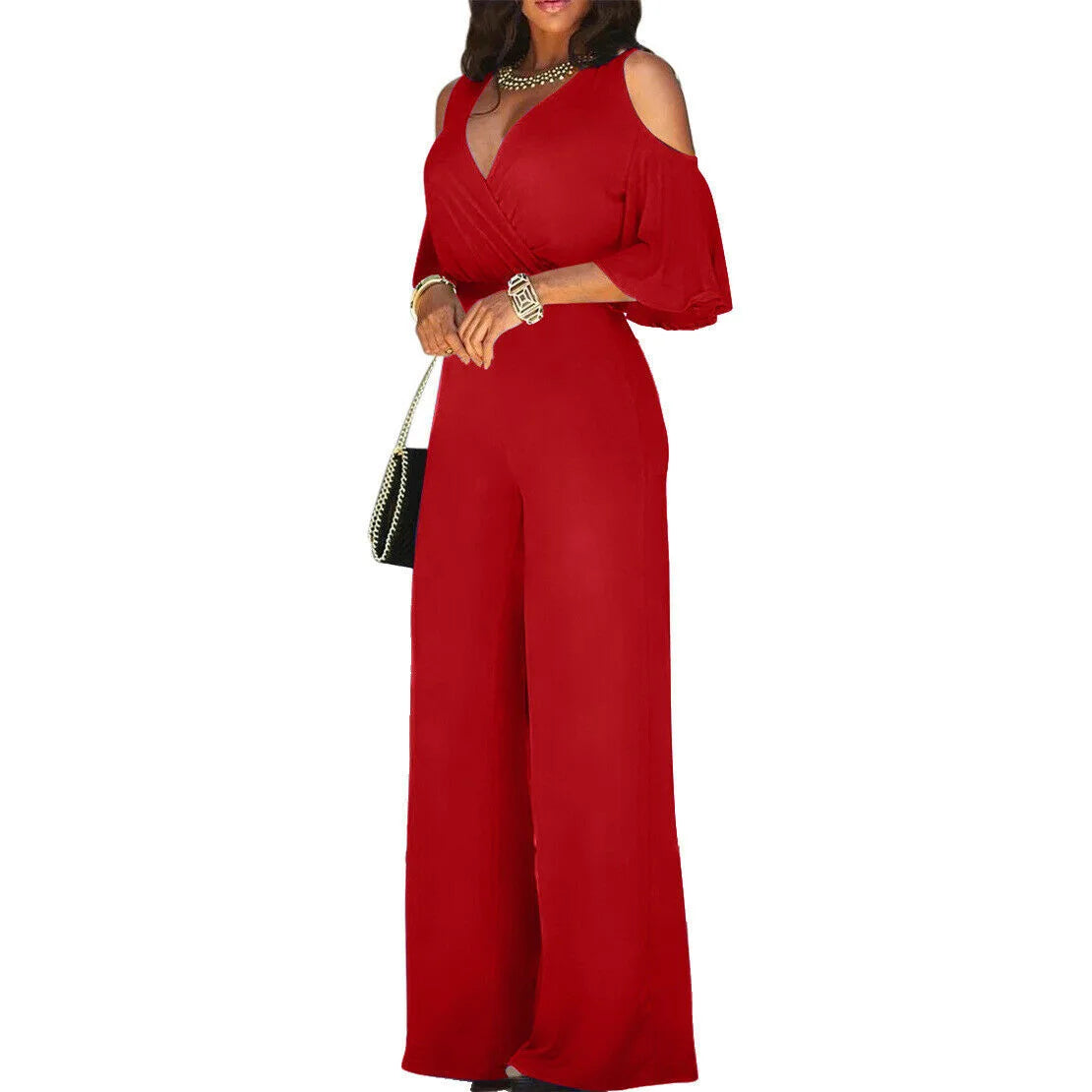 Damen-Jumpsuit mit weitem Bein