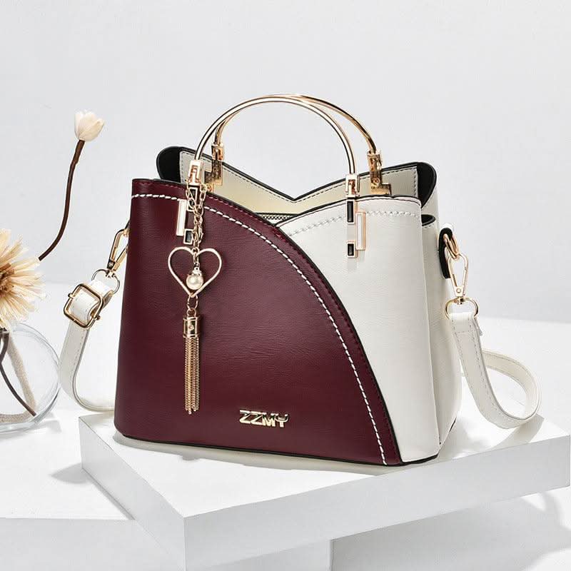Damen-Leder-Tote-Schultertasche