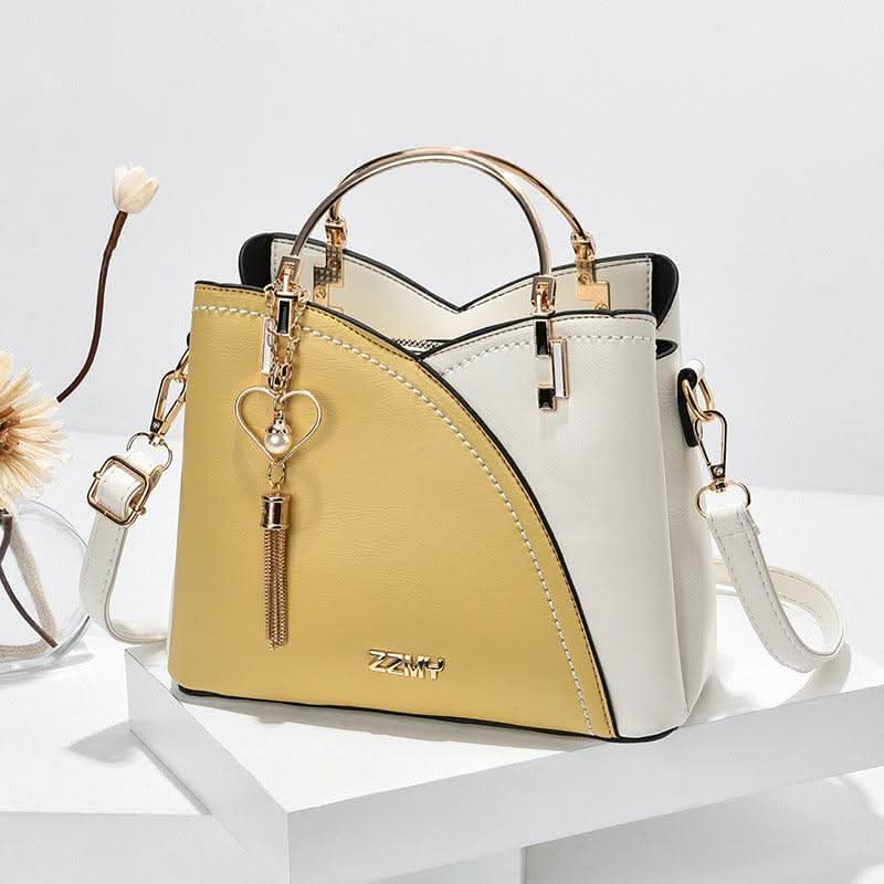 Damen-Leder-Tote-Schultertasche