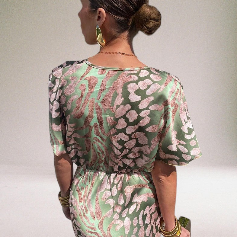 Damen-Midikleid mit Knoten-Detail